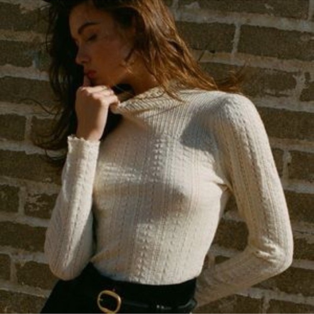 Doen Minou Turtleneck Sweater in Dogwood XL